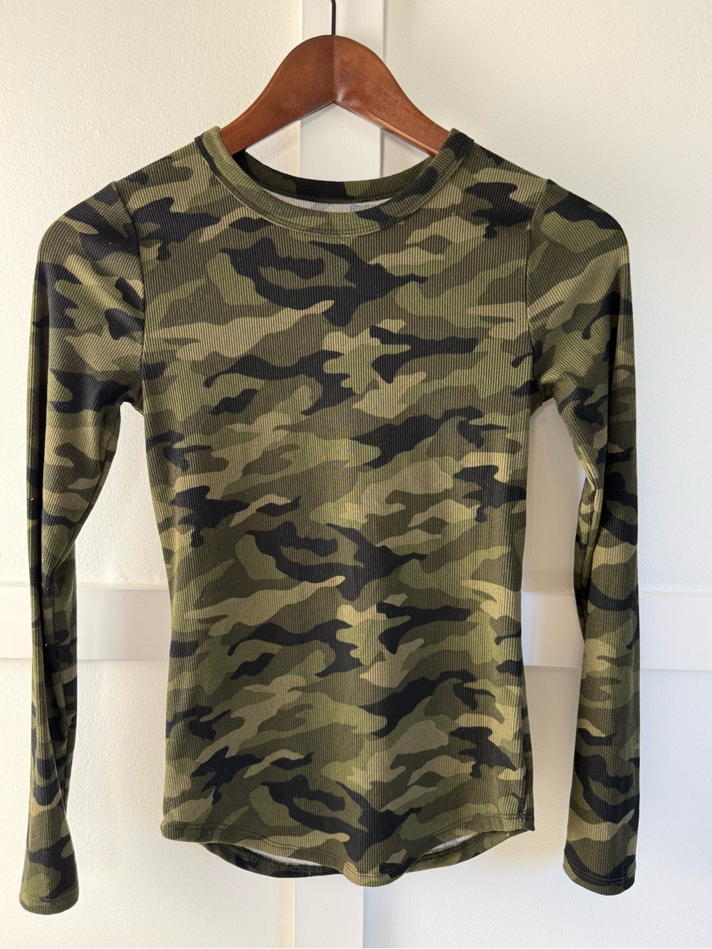 No Boundaries Camo Long-Sleeve Shirt - Olive Green